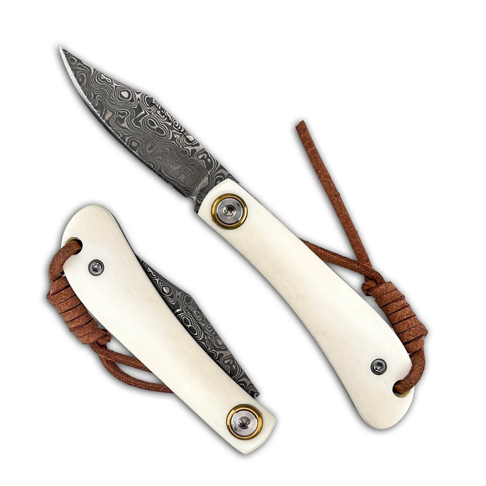 Vintage Collectible Knives - Cuchillo Plegable Compacto Vintage de Damasco
