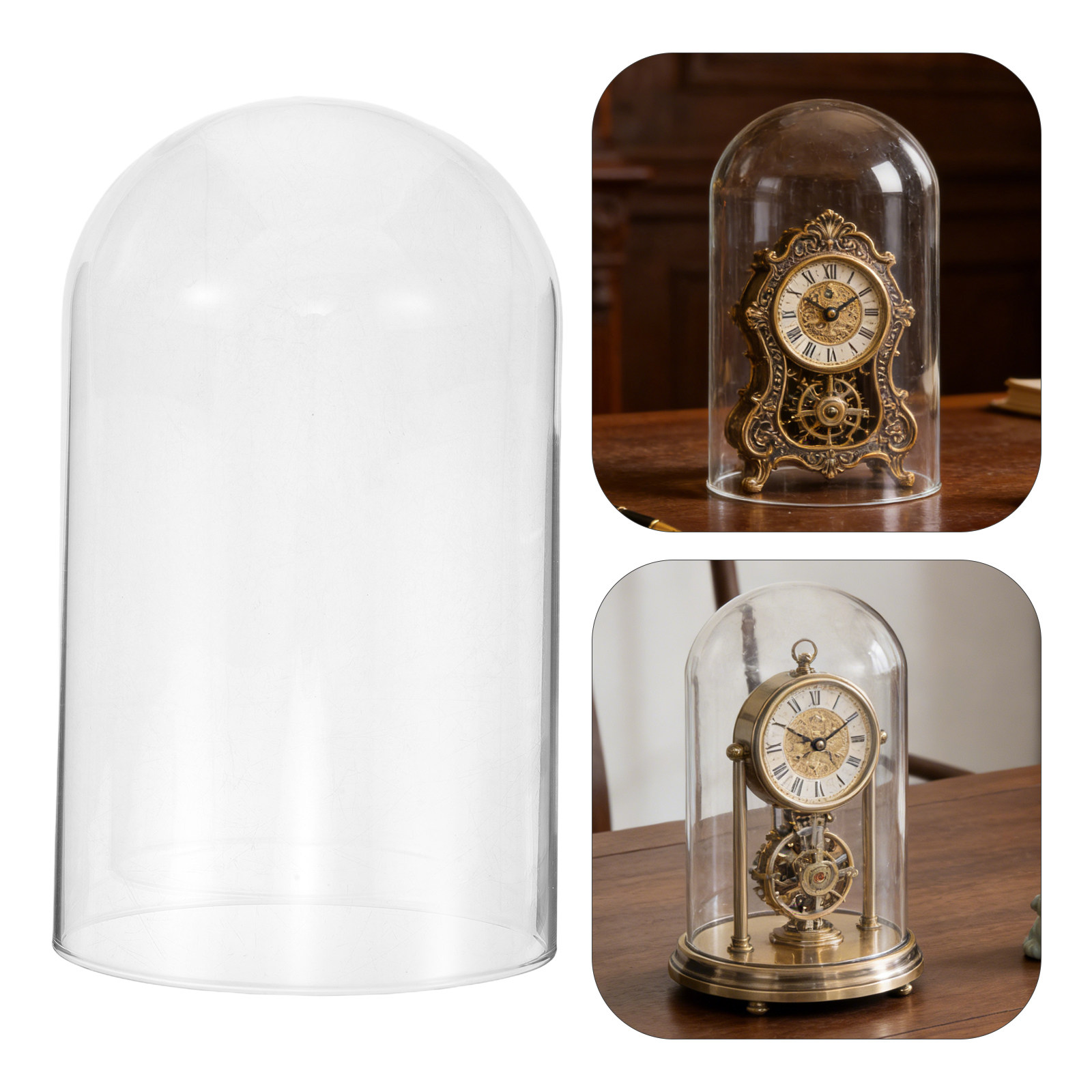 Vintage Collectible Bells - Cúpula de Cristal para Reloj Mecánico,