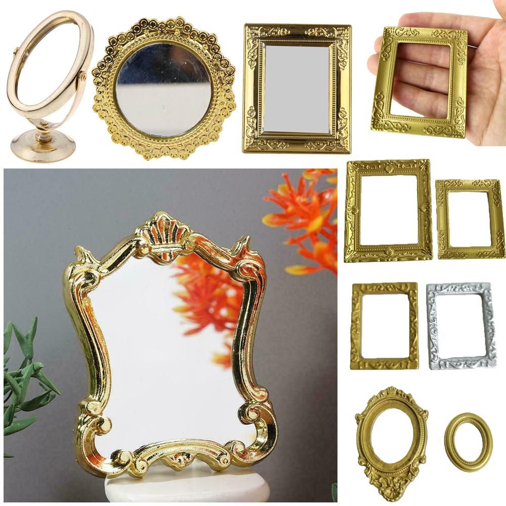 Vintage Collectible Dolls - Espejo en miniatura Vintage para casa