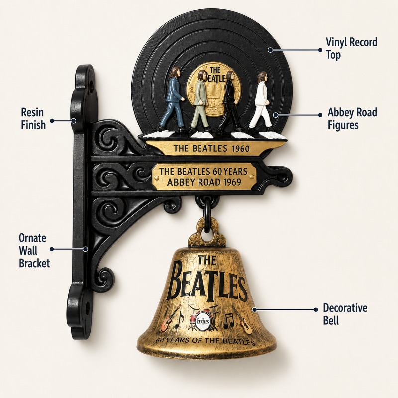 Vintage Collectible Bells - Campana Decorativa de Pared The Beatles