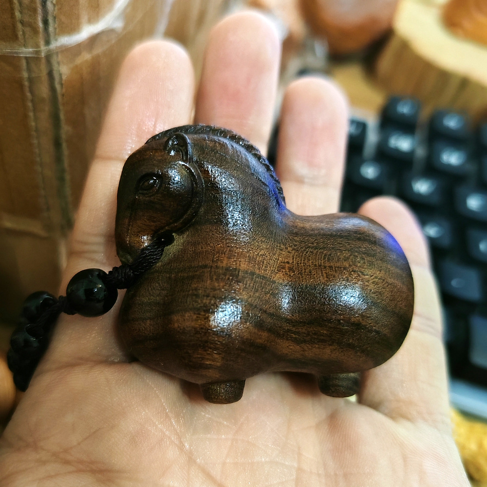 Vintage Collectible Classics - Escultura de Madera de Caballo Estilo