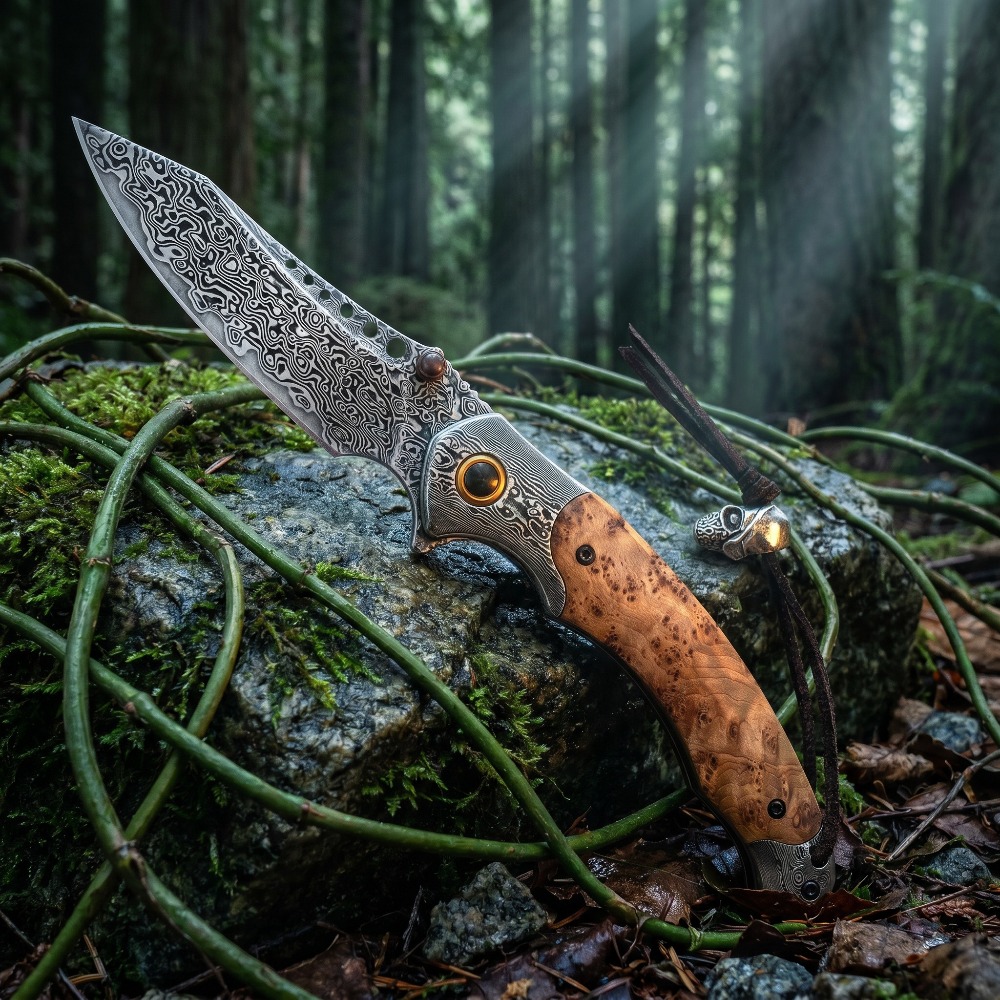 Vintage Collectible Knives - Cuchillo Plegable de Alta Dureza con