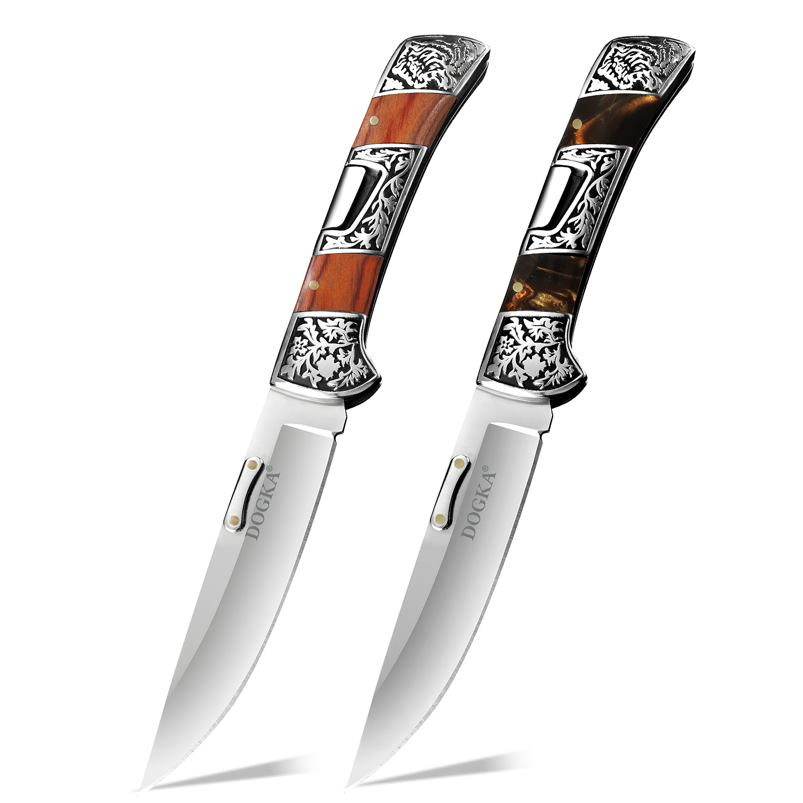 Vintage Collectible Knives - Navaja de Bolsillo Plegable Grabada Estilo