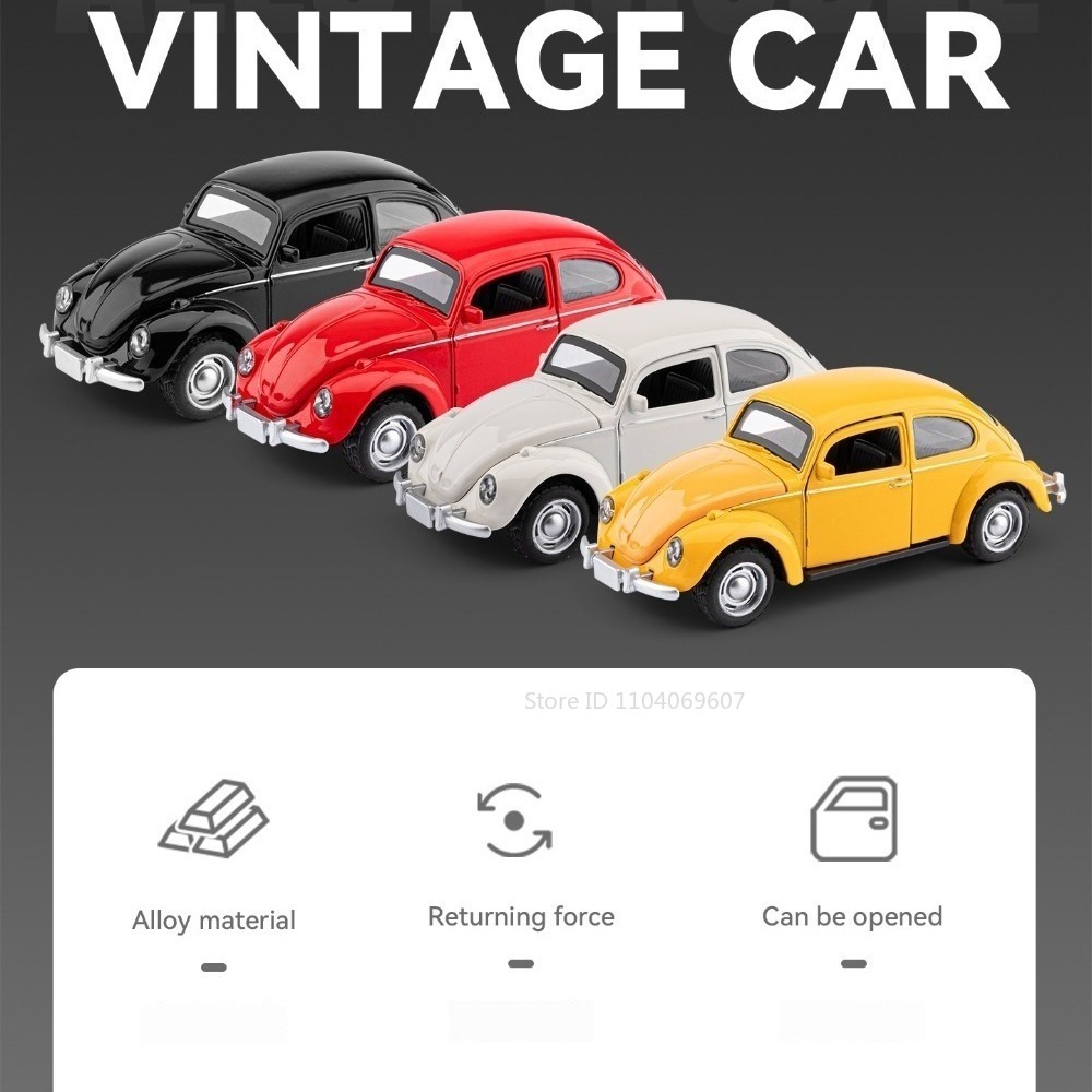 Modelo de Coche Beetle a Escal - Vintage And Collectible Toys reseña y precio