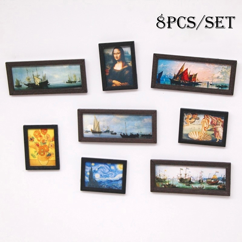 8 unids/set 1:12 casa de muñec - Vintage Collectible Dolls reseña y precio