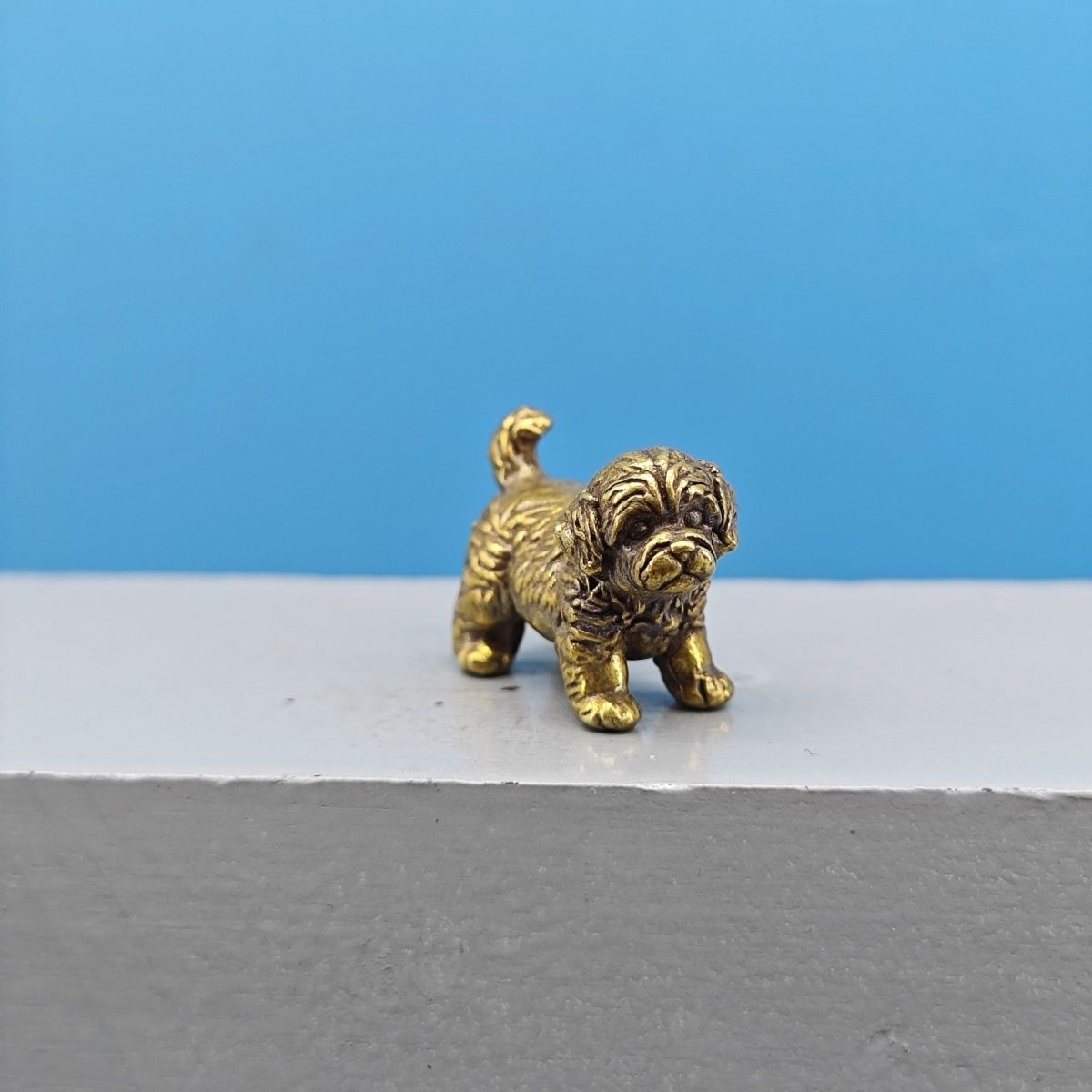 Mini Estatua de Perro de Latón - Vintage Collectible Bears reseña y precio